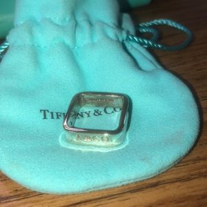 COPY - Tiffany & Co. square silver ring Sz 8